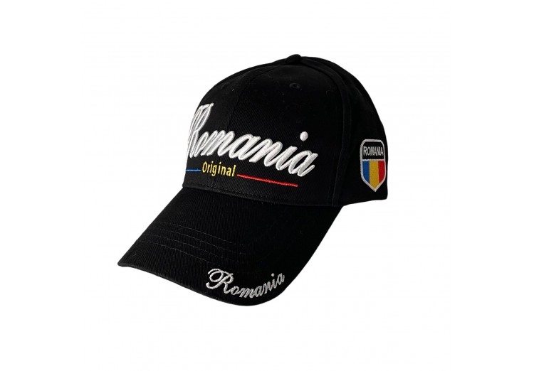 Șapcă unisex neagră - Romania 
